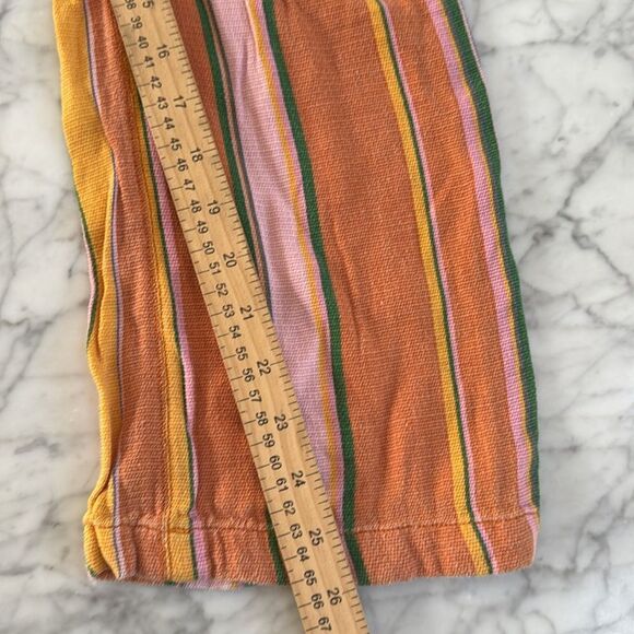 FREE PEOPLE La Paz Slim Striped Crop Pants Size 2 - Picture 9 of 12